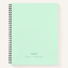 Mint Spiral Notebook Notizbuch