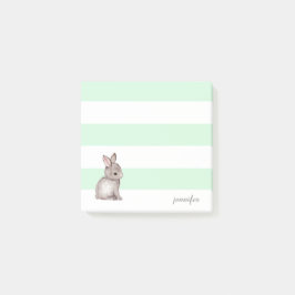 Mint Stripes Bunny Post-it® Notes Post-it Klebezettel