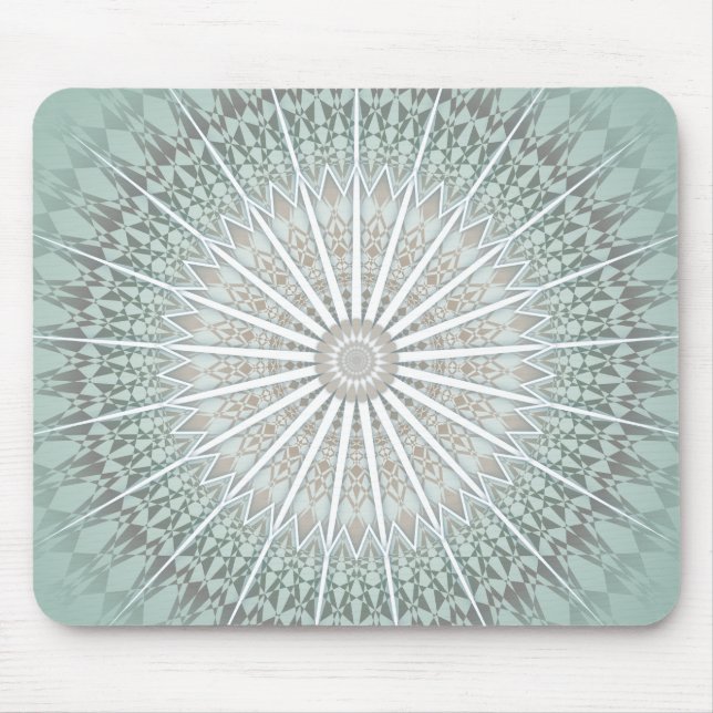 Mint Taupe Mandala Mousepad (Vorne)