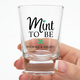 Mint to Be Newlywed Couple Wedding Bridal Shower Schnapsglas