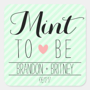 Mint to Be Wedding Stickers