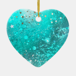 Mint Türkis Folienhintergrund Keramik Ornament