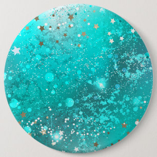 Mint Turquoise Foil Hintergrund Button