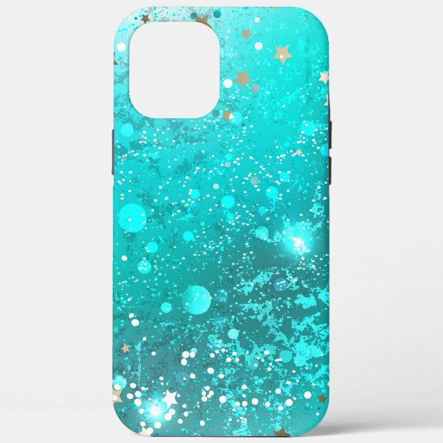 Mint Turquoise Foil Hintergrund Case-Mate iPhone Hülle (Rückseite)