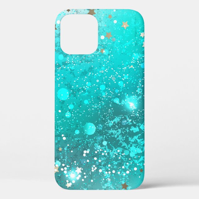 Mint Turquoise Foil Hintergrund Case-Mate iPhone Hülle (Rückseite)