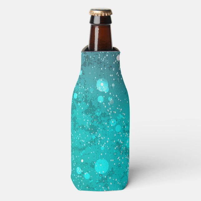Mint Turquoise Foil Hintergrund Flaschenkühler (Flaschenvorderseite)