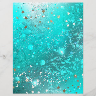 Mint Turquoise Foil Hintergrund Flyer