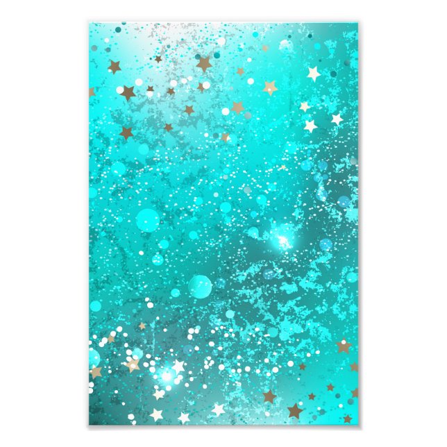 Mint Turquoise Foil Hintergrund Fotodruck (Vorne)