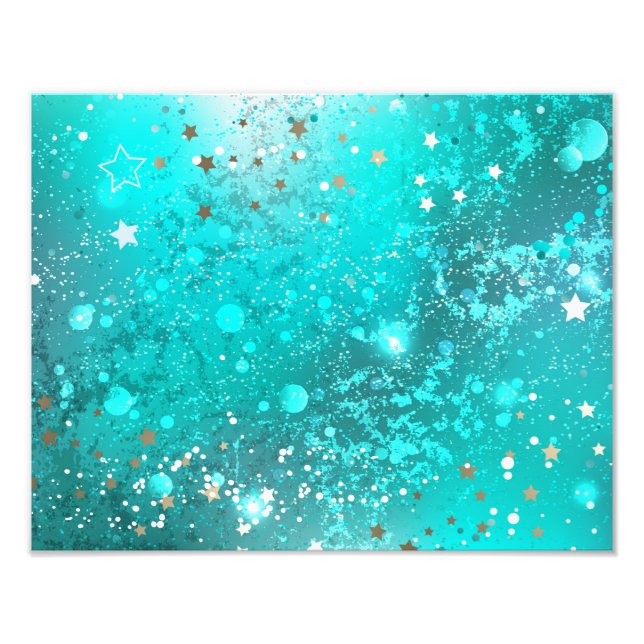 Mint Turquoise Foil Hintergrund Fotodruck (Vorne)