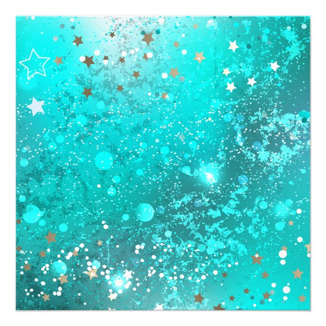 Mint Turquoise Foil Hintergrund Fotodruck (Vorne)
