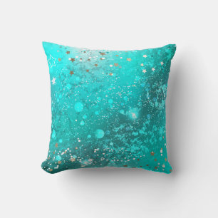 Mint Turquoise Foil Hintergrund Kissen