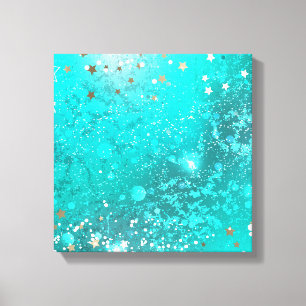 Mint Turquoise Foil Hintergrund Leinwanddruck