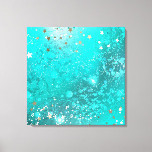 Mint Turquoise Foil Hintergrund Leinwanddruck