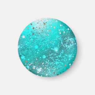 Mint Turquoise Foil Hintergrund Magnet