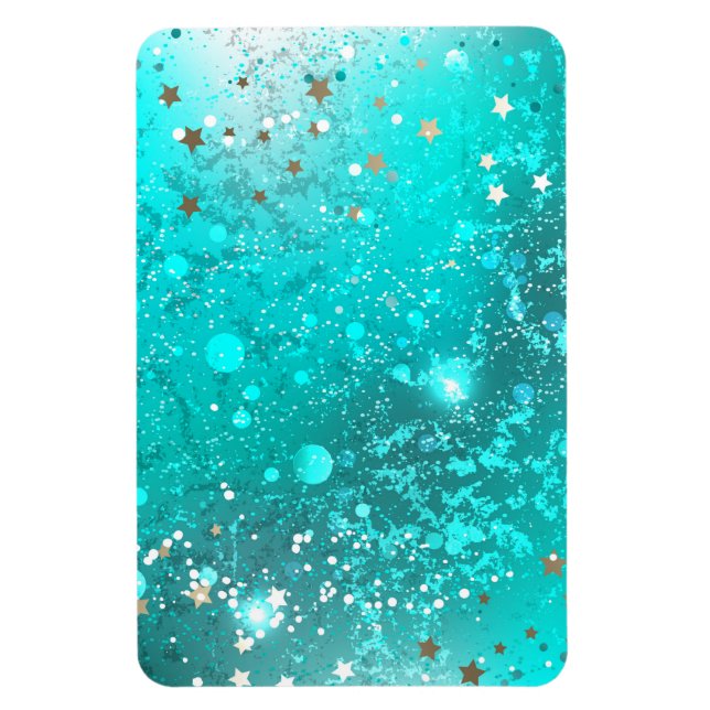 Mint Turquoise Foil Hintergrund Magnet (Vertikal)