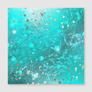 Mint Turquoise Foil Hintergrund Magnetkarte