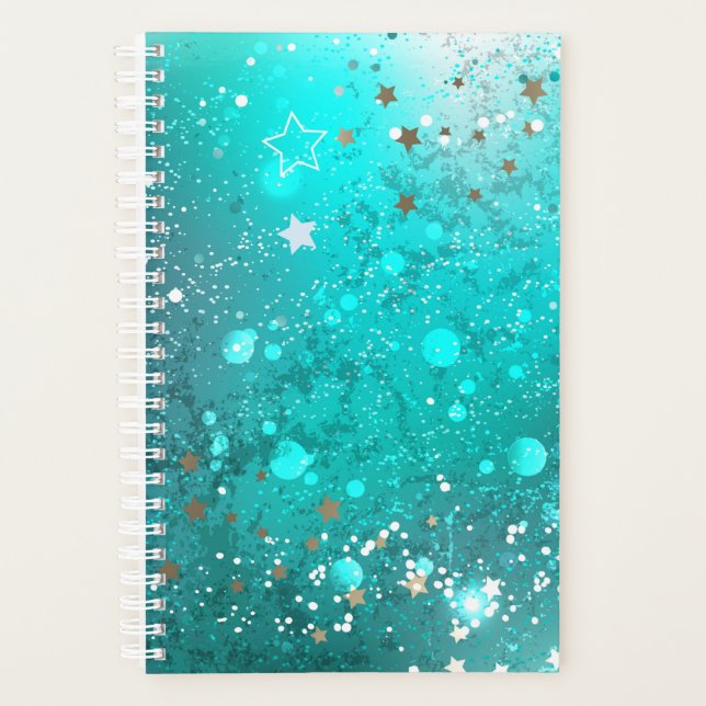 Mint Turquoise Foil Hintergrund Planer (Vorderseite)