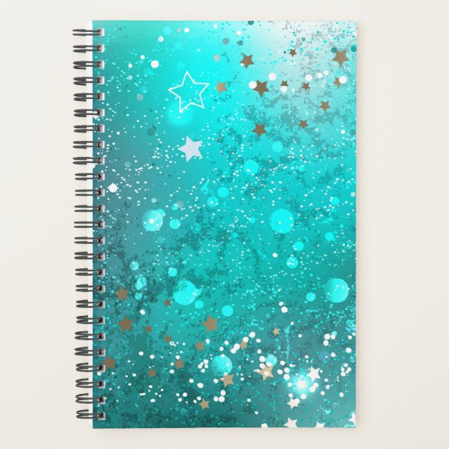 Mint Turquoise Foil Hintergrund Planer (Vorderseite)