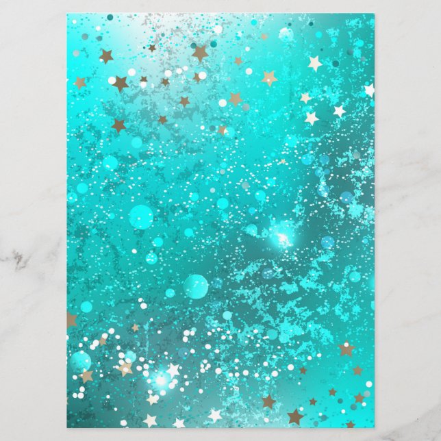 Mint Turquoise Foil Hintergrund Programm (Vorderseite)