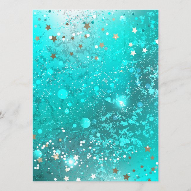 Mint Turquoise Foil Hintergrund Programm (Vorderseite)