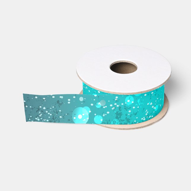 Mint Turquoise Foil Hintergrund Ripsband (Spule)