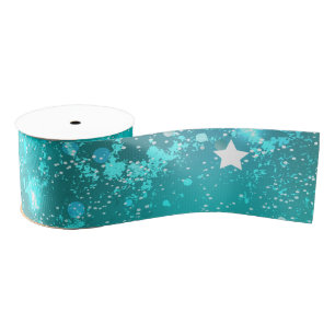 Mint Turquoise Foil Hintergrund Ripsband