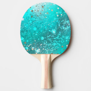 Mint Turquoise Foil Hintergrund Tischtennis Schläger
