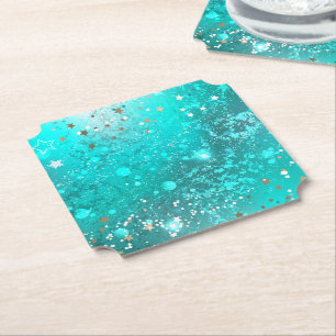 Mint Turquoise Foil Hintergrund Untersetzer