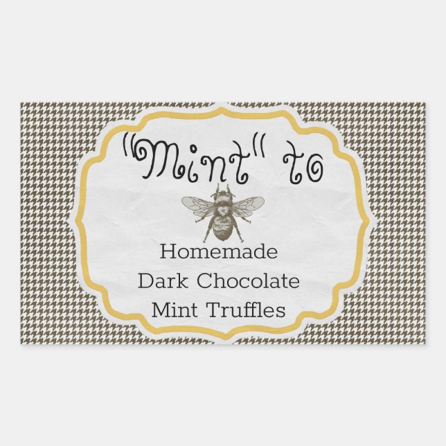 "Mint", um die Etiketten zu bevorzugen Rechteckiger Aufkleber (Vorderseite)