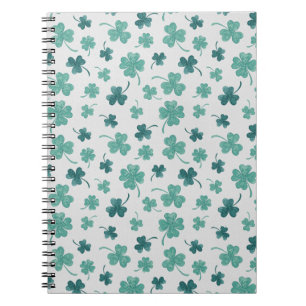 Mint Watercolor Kleeblatt St Patricks Day Notizblock
