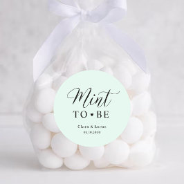Mint Wedding Bridal Engagement Party Favoriten Runder Aufkleber