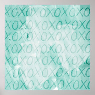Mint XOXO Liebe Poster