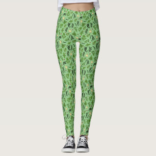 Minta Grün Garten Kräuter Muster Leggings