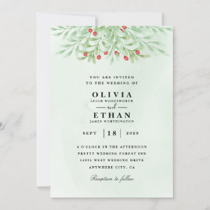 Minted Winter Hochzeit Einladungen