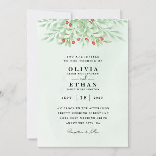 Minted Winter Hochzeit Einladungen