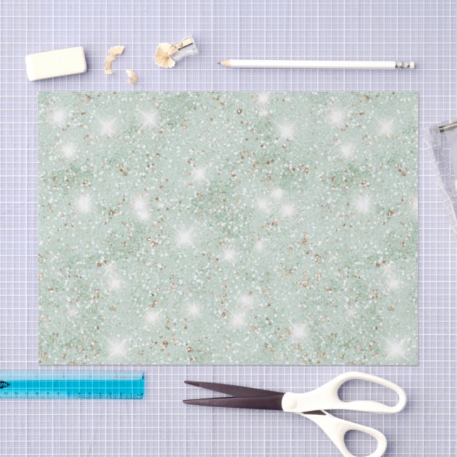 Mintgrüne falsche Glitter-Geburtstag Seidenpapier (Handwerk)