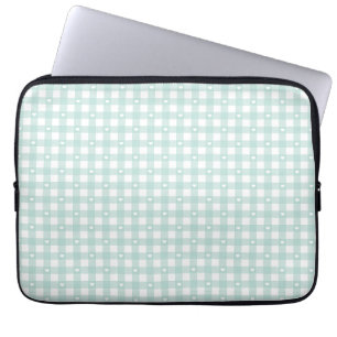 Mintgrüne Häkchen Laptopschutzhülle