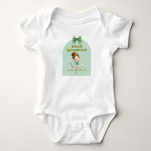 Mintgrüne kleine Prinzessin Kugel  Baby Strampler