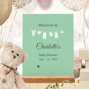Mintgrüne minimalistische geschlechtsneutrale Baby Acrylschild