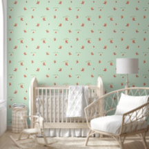 Mintgrüne Vintage-Teddybär-Kinderzimmer