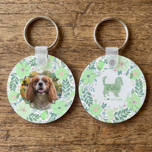 Mintgrüner Cavalier King Charles Spaniel personali Schlüsselanhänger (Von Creator hochgeladen)
