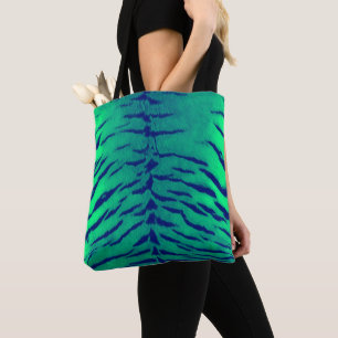 Mintgrüner Tigerskin-Druck Tasche