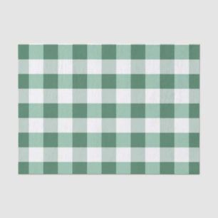 Mintgrüner Waldgrün-Tartan-Karo-Druck Seidenpapier