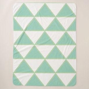 Mintgrünes geometrisches Dreiecks Muster Moderne Sherpadecke