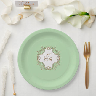 Minthe Barock Hochzeitspapierteller Pappteller