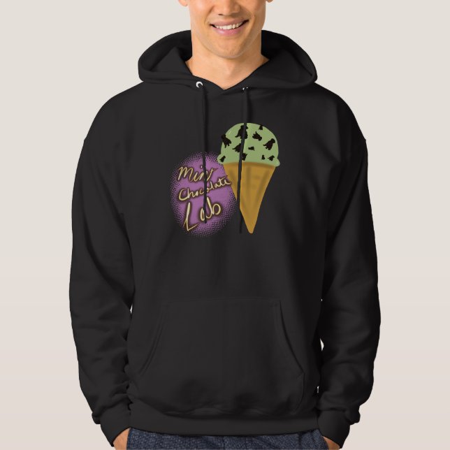 Mintschokolade-Labrador Hoodie (Vorderseite)