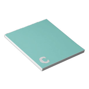 Mintsilberbuchstabe C Notizblock