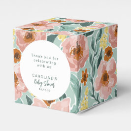Mintspülung Rosa Blumendusche Baby Baby Danke Geschenkschachtel