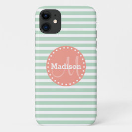 Mintstreifen-Kornmonogramm Case-Mate iPhone Hülle