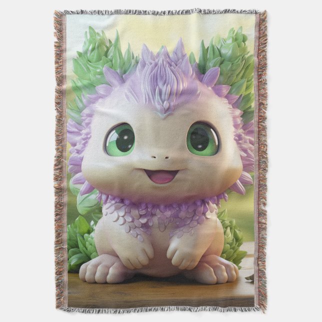 Minty, das charmante Axolotl Decke (Vorderseite Vertikal)
